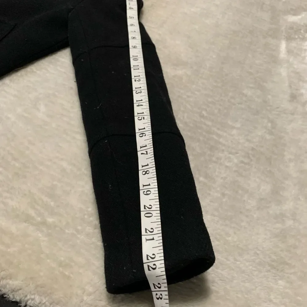 J.CREW Women Size 0 Black Chateau Parka‎ in Italian Stadium-Cloth Wool Coat
